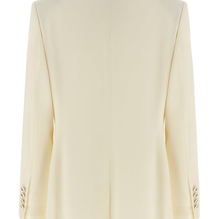 Dolce & Gabbana White Virgin Wool Blazer