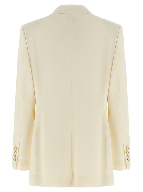 Dolce & Gabbana White Virgin Wool Blazer