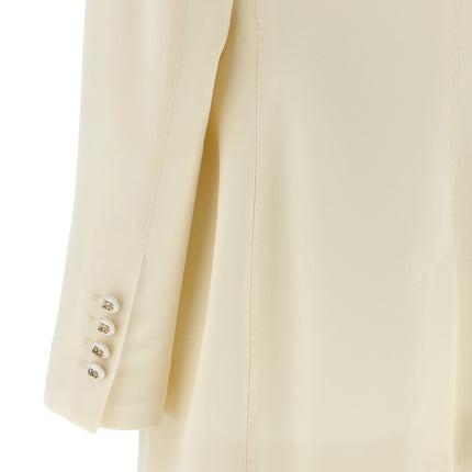 Dolce & Gabbana White Virgin Wool Blazer