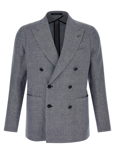 Tagliatore Blue Linen Blazer
