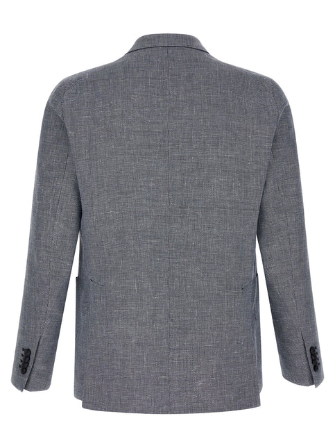 Tagliatore Blue Linen Blazer