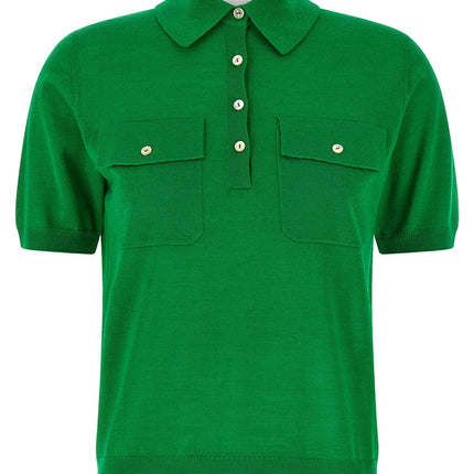 P.A.R.O.S.H. Bicolor Wool Polo Shirt
