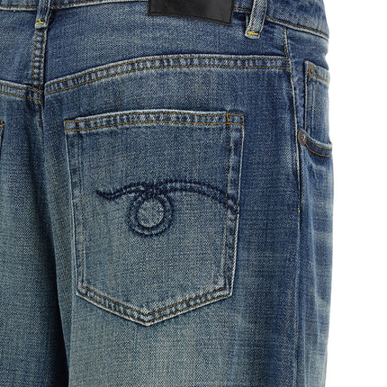 R13 Blue Cotton Jeans Denim