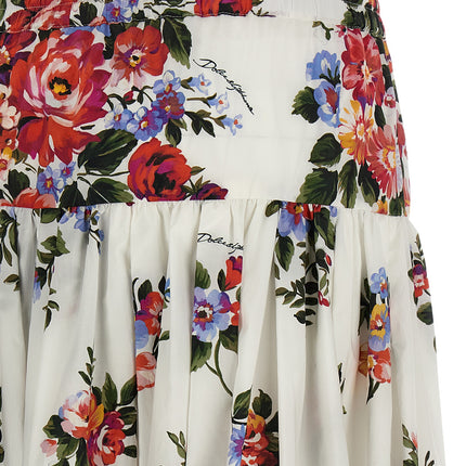 Dolce & Gabbana White Cotton Mini Skirt