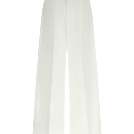 P.A.R.O.S.H. White Cotton Casual Pants