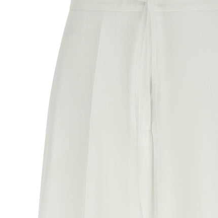 P.A.R.O.S.H. White Cotton Casual Pants