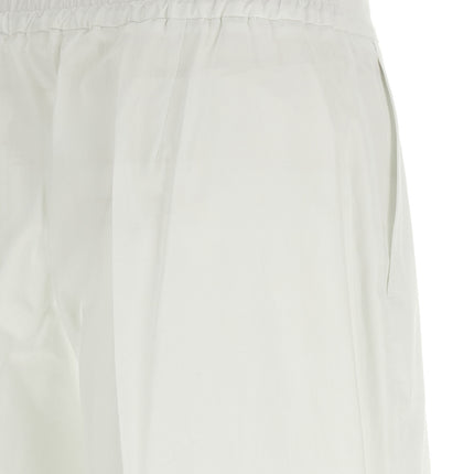 P.A.R.O.S.H. White Cotton Casual Pants