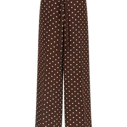P.A.R.O.S.H. Brown Silk Casual Pants