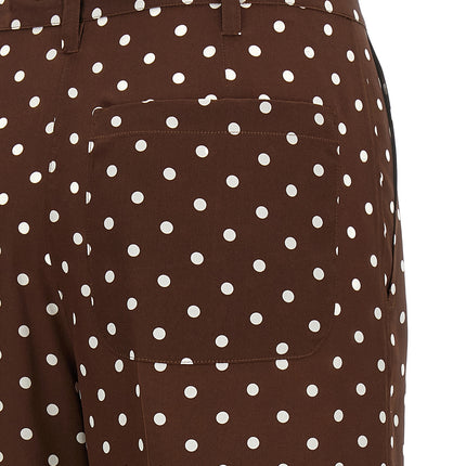 P.A.R.O.S.H. Brown Silk Casual Pants