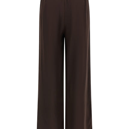 P.A.R.O.S.H. Brown Silk Casual Pants