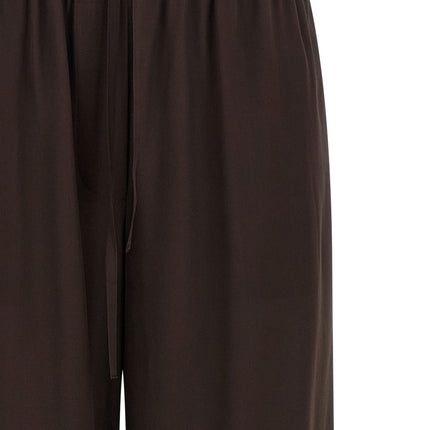 P.A.R.O.S.H. Brown Silk Casual Pants