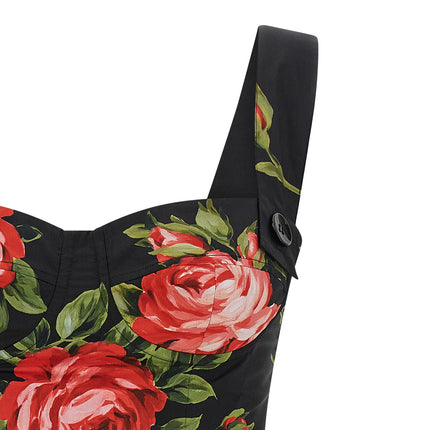 Dolce & Gabbana Black Cotton Tank Tops