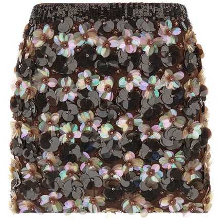 P.A.R.O.S.H. Brown Polyamide Long Skirt