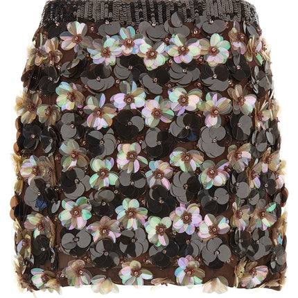 P.A.R.O.S.H. Brown Polyamide Long Skirt