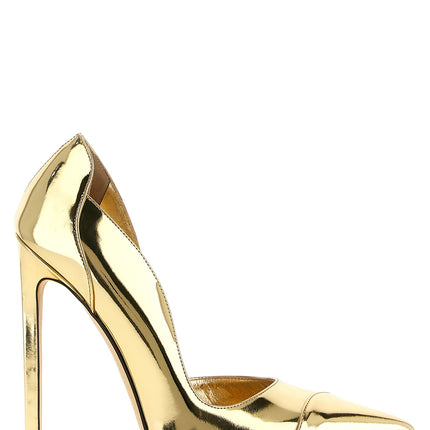 Jimmy Choo Gold Leather High Heel Pumps