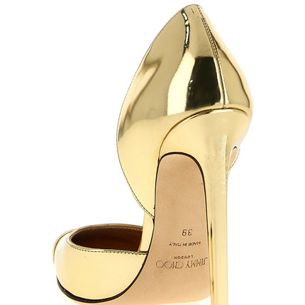 Jimmy Choo Gold Leather High Heel Pumps