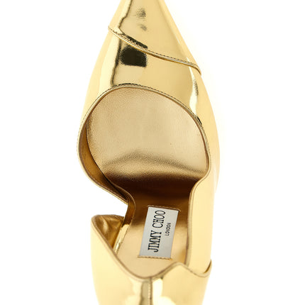 Jimmy Choo Gold Leather High Heel Pumps