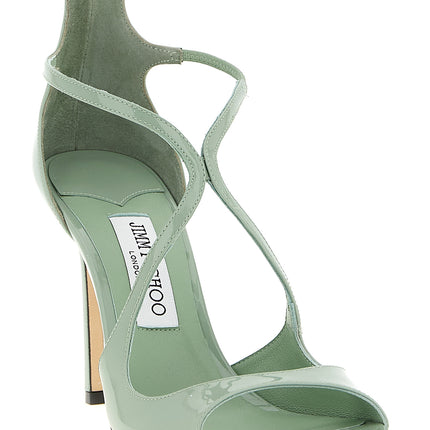 Jimmy Choo Bicolor Leather Stiletto Heel Sandals