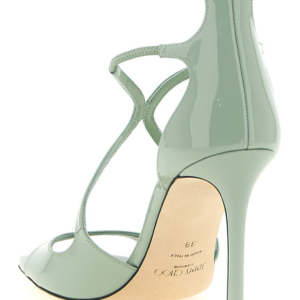 Jimmy Choo Bicolor Leather Stiletto Heel Sandals