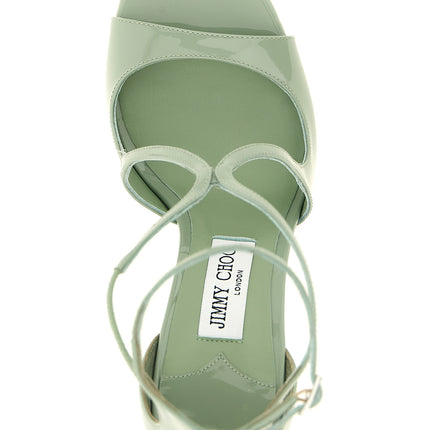 Jimmy Choo Bicolor Leather Stiletto Heel Sandals