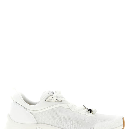 Jimmy Choo White Tencel Athletic Sneakers