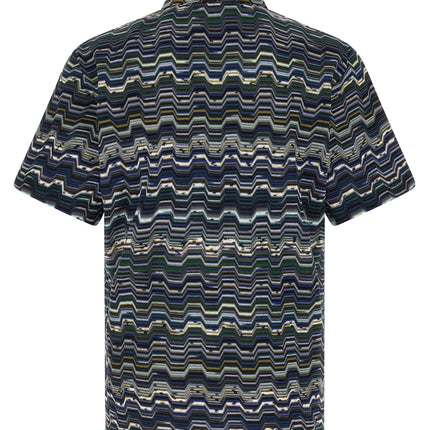 Missoni Blue Cotton Polo Shirt