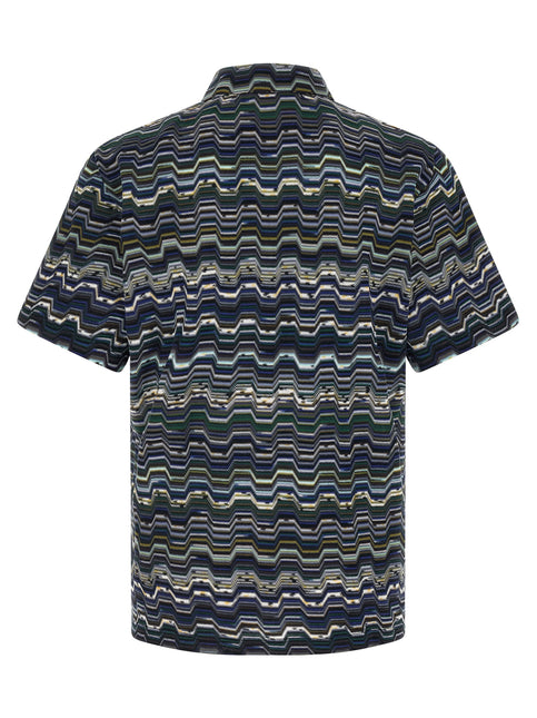 Missoni Blue Cotton Polo Shirt