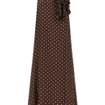 P.A.R.O.S.H. Brown Polyester Long Dress
