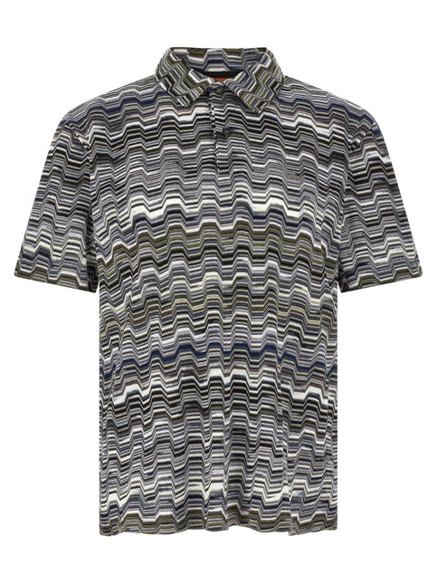 Missoni Bicolor Cotton Polo Shirt