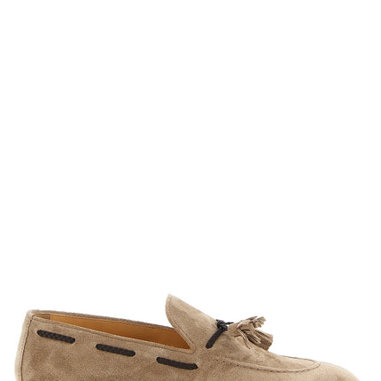 Brunello Cucinelli Brown Calfskin Slip-On Loafers