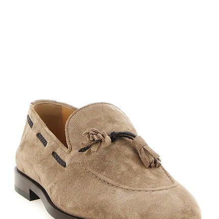 Brunello Cucinelli Brown Calfskin Slip-On Loafers