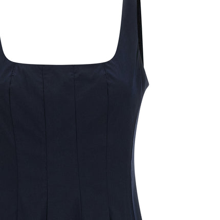 Staud Blue Cotton Midi Dress