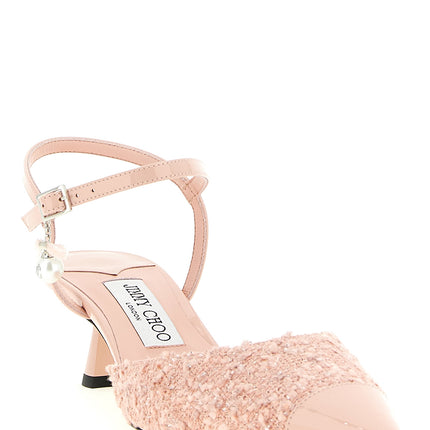 Jimmy Choo Multicolor Tencel Mid Heel Pumps