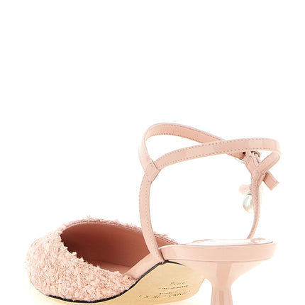 Jimmy Choo Multicolor Tencel Mid Heel Pumps