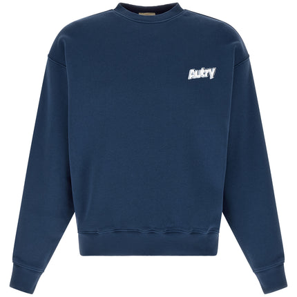 Autry Blue Cotton Sweatshirt