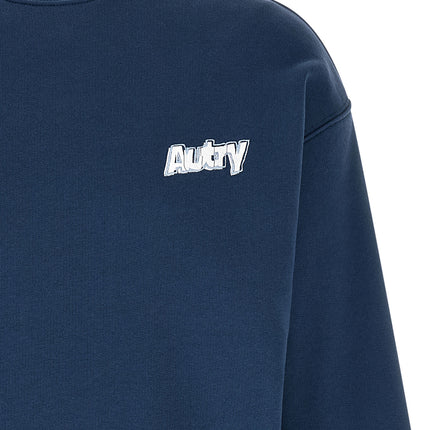 Autry Blue Cotton Sweatshirt