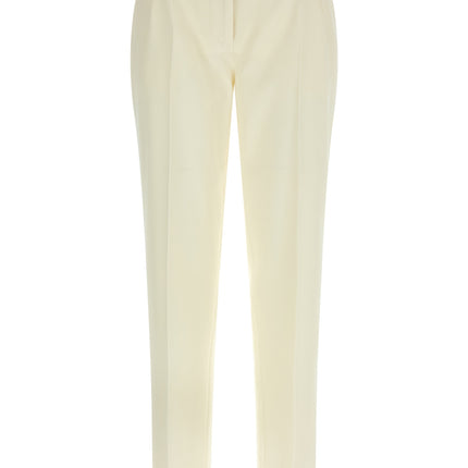 Dolce & Gabbana White Virgin Wool Dress Pants