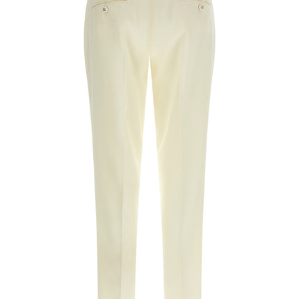 Dolce & Gabbana White Virgin Wool Dress Pants