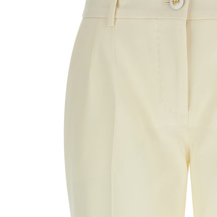 Dolce & Gabbana White Virgin Wool Dress Pants