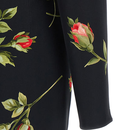 Dolce & Gabbana Black Viscose Midi Dress