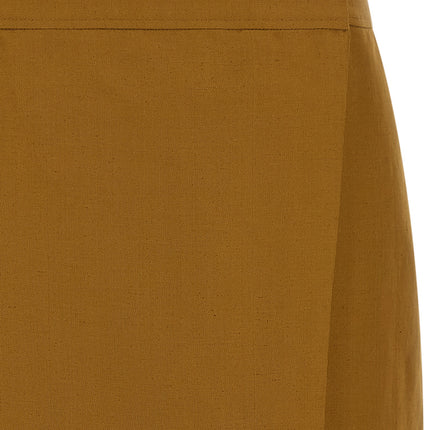 Alberto Biani Brown Viscose Midi Skirt
