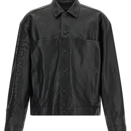 Balenciaga Black Buffalo Leather Leather Jacket