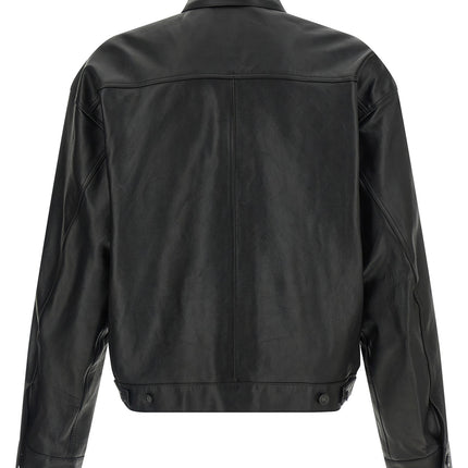 Balenciaga Black Buffalo Leather Leather Jacket