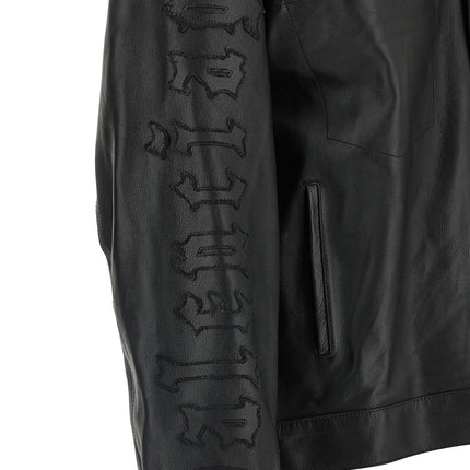Balenciaga Black Buffalo Leather Leather Jacket