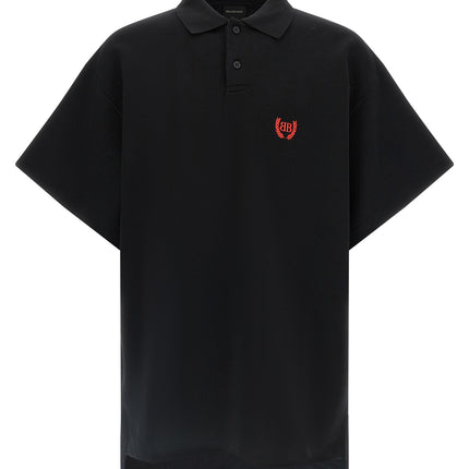 Balenciaga Black Cotton Polo Shirt