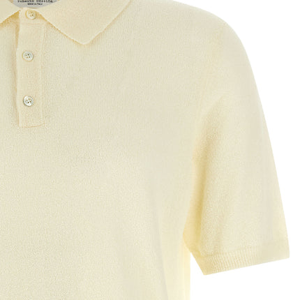 Roberto Collina Beige Cotton Polo Shirt