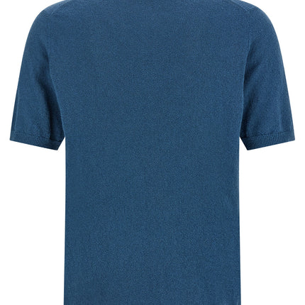 Roberto Collina Blue Cotton Polo Shirt
