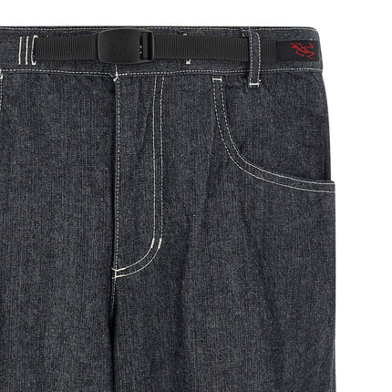 Gramicci Blue Cotton Straight-Leg Jeans
