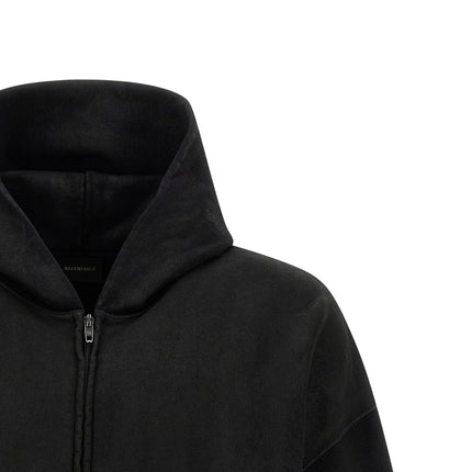 Balenciaga Black Cotton Sweatshirt