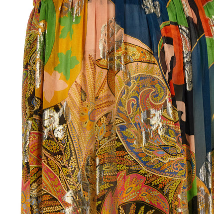 Etro Multicolor Silk Casual Pants